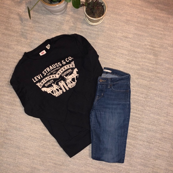 🔮5 for 💲30 levis black crew neck sweatshirt - Picture 2 of 5